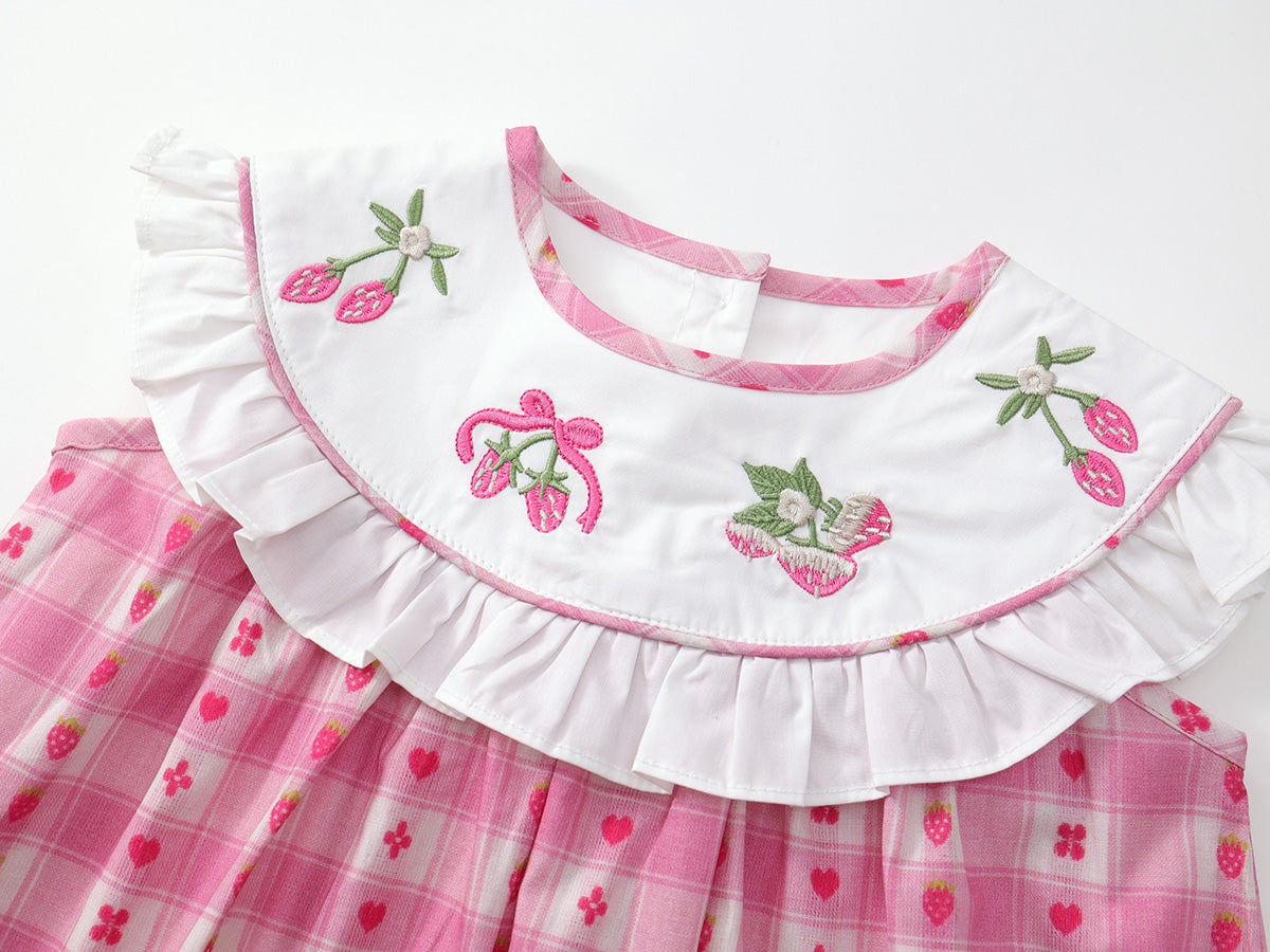 Girl's Floral Embroidered Sundress
