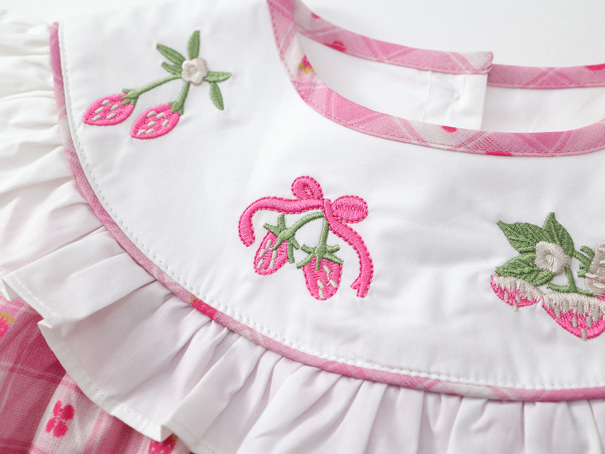 Girl's Floral Embroidered Sundress