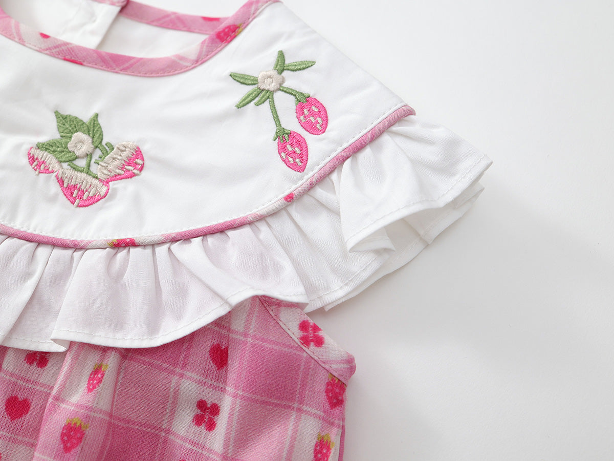 Girl's Floral Embroidered Sundress