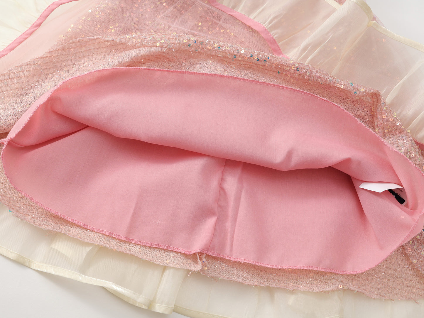 Girl's Pink Sequin Halter Dress