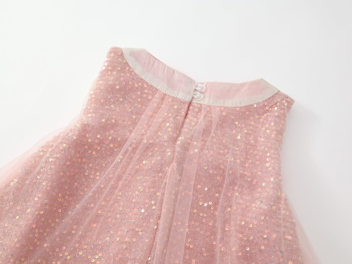 Girl's Pink Sequin Halter Dress