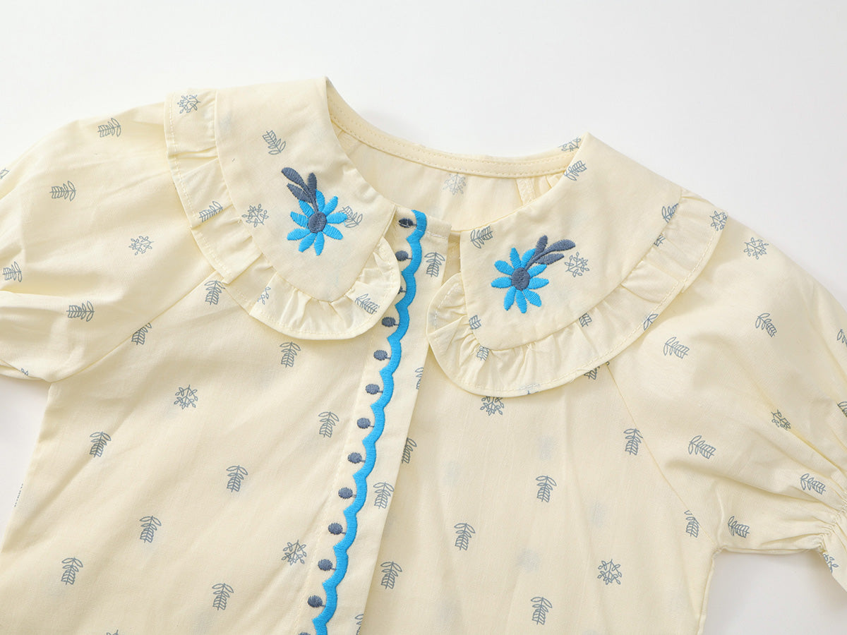 Girl's Floral Lapel Set