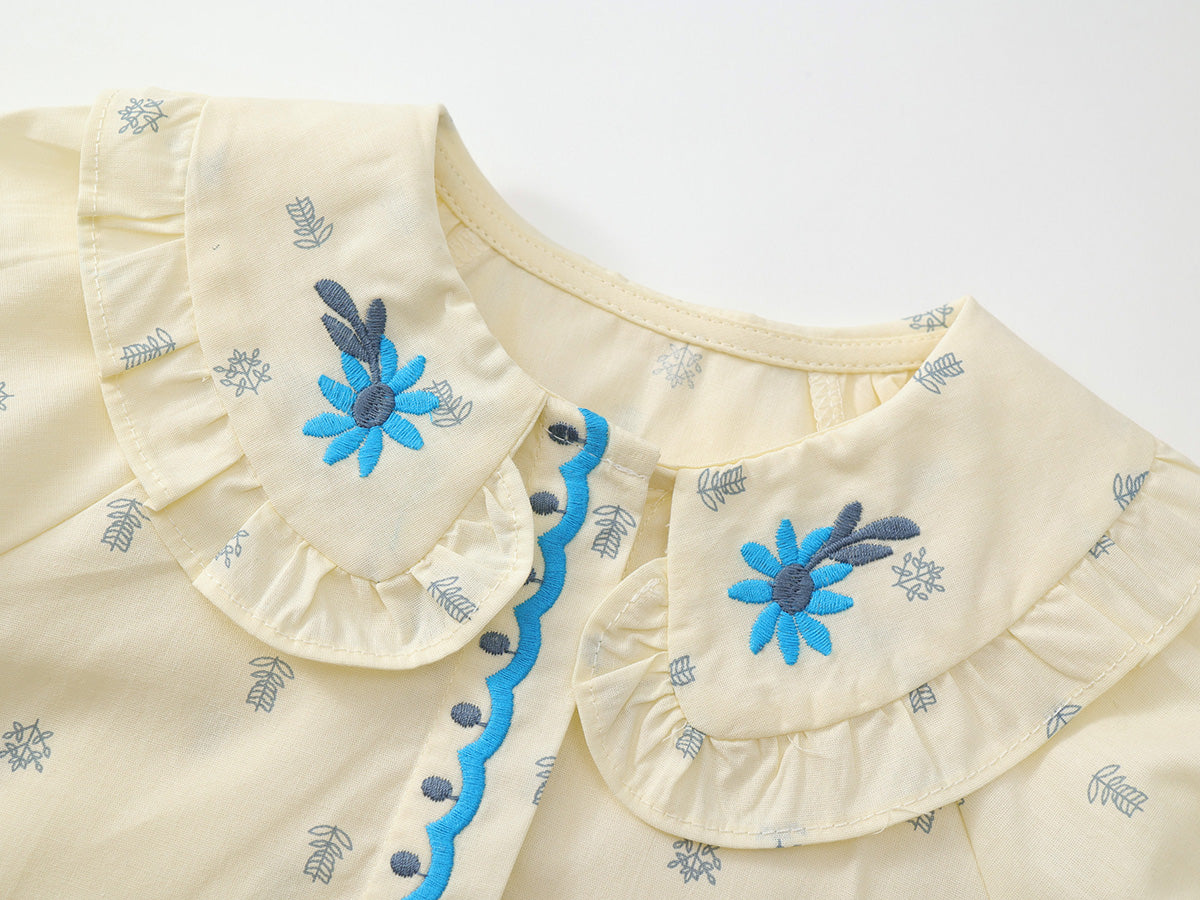 Girl's Floral Lapel Set