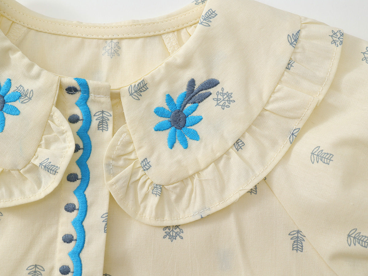 Girl's Floral Lapel Set