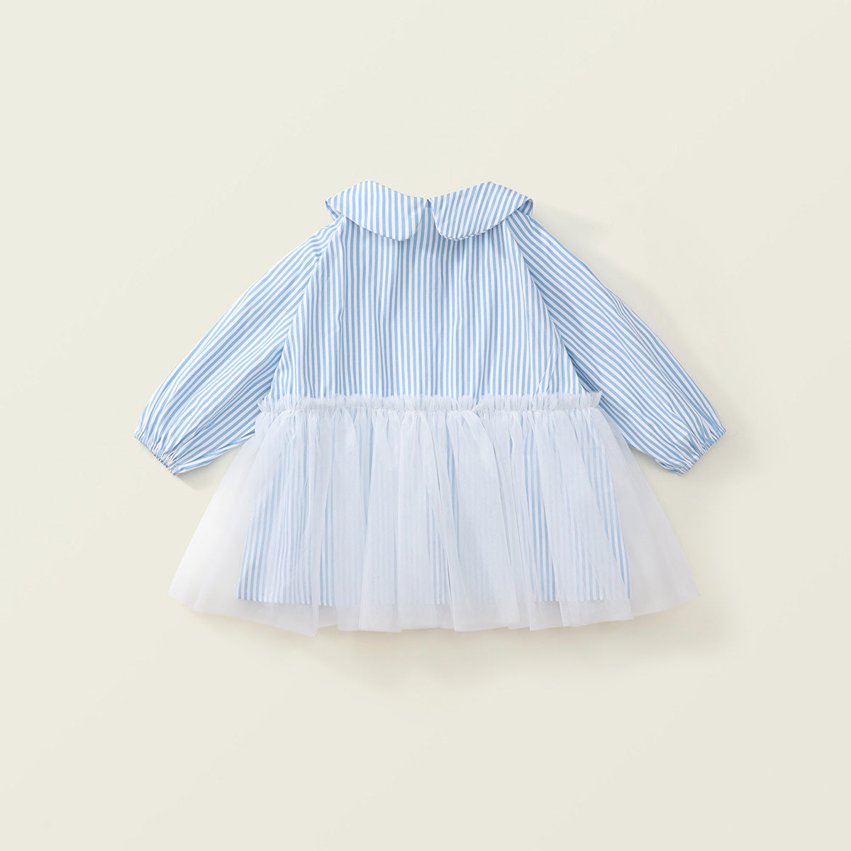 Girl's Blue Lapel Dress