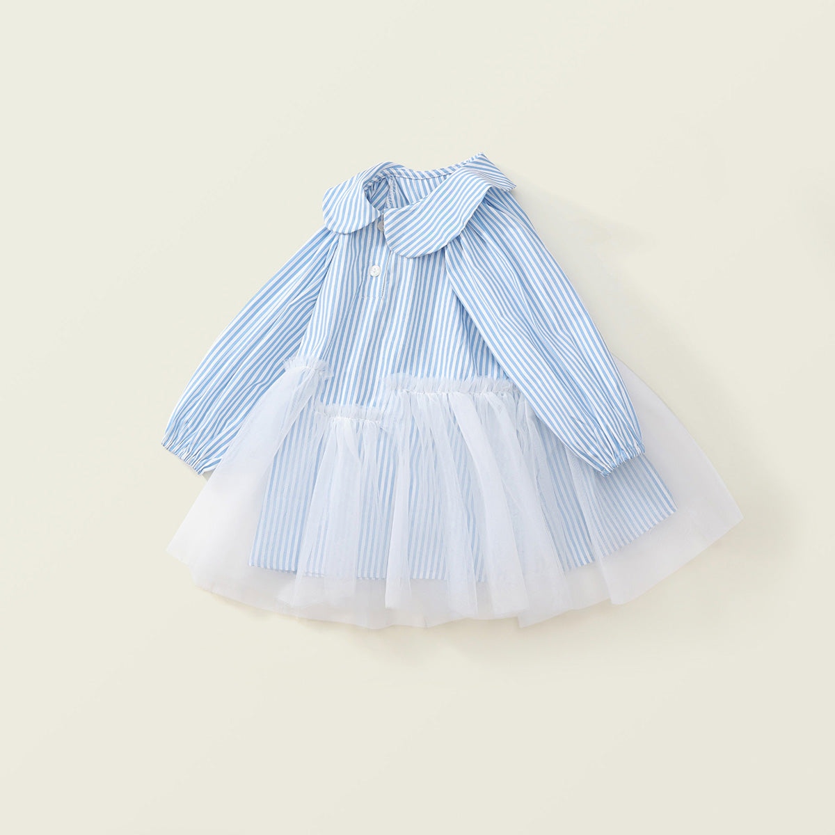 Girl's Blue Lapel Dress