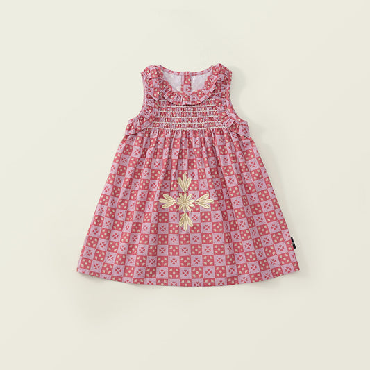 Girl's Embroidered Floral Sundress