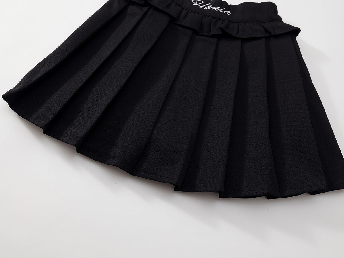 Girl's School Style Pleated Skirt