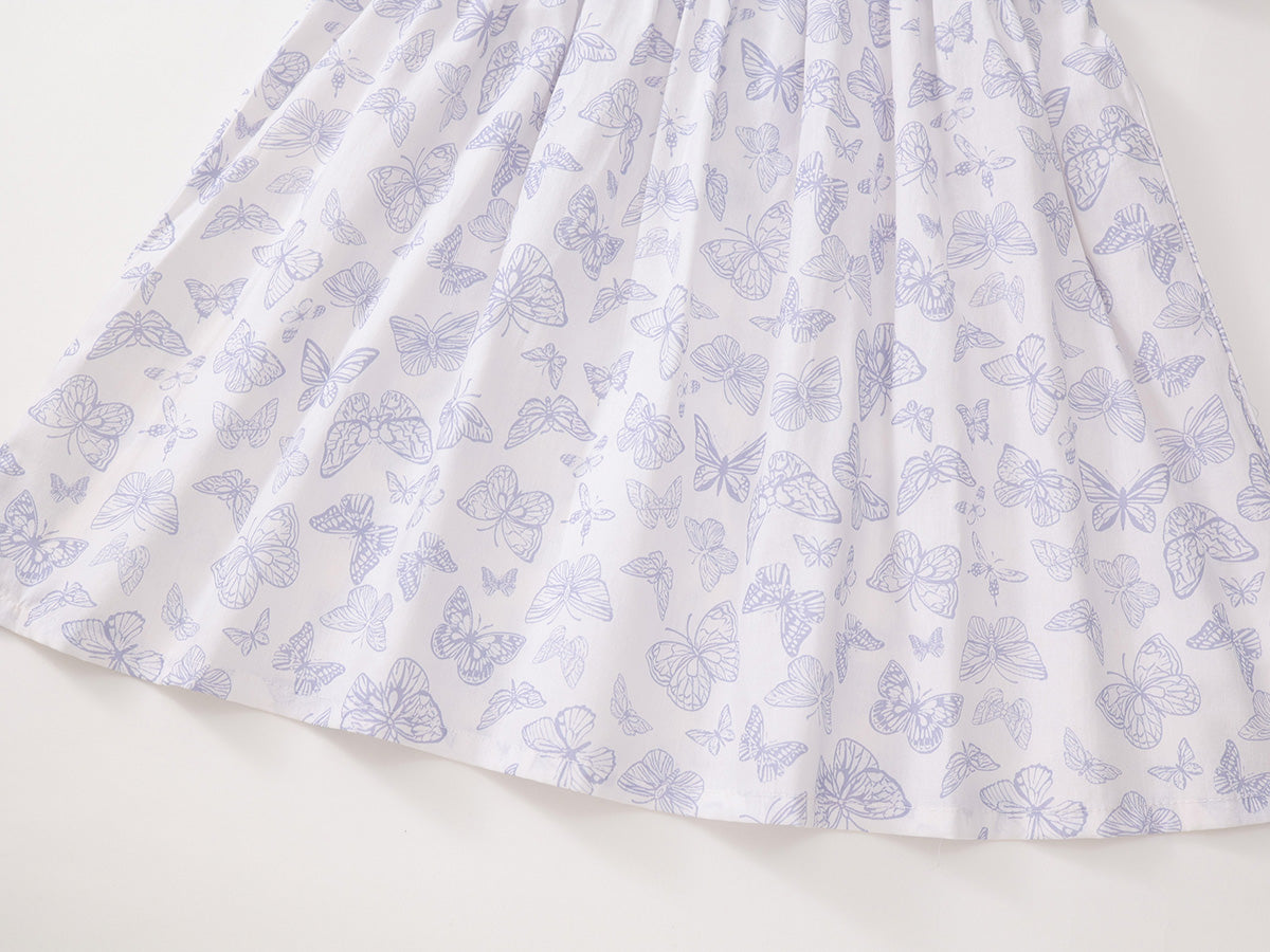 Girl's Butterfly Smocked Dress