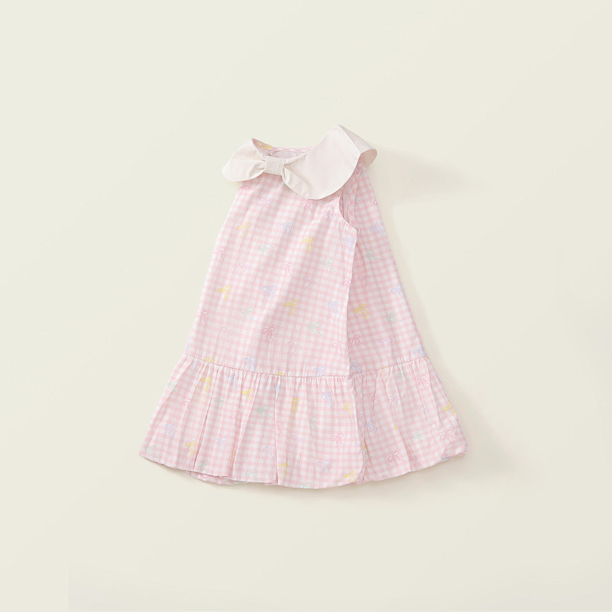 Girl's Bow-Collar Sundress
