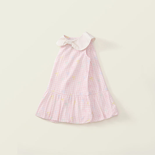 Girl's Bow-Collar Sundress