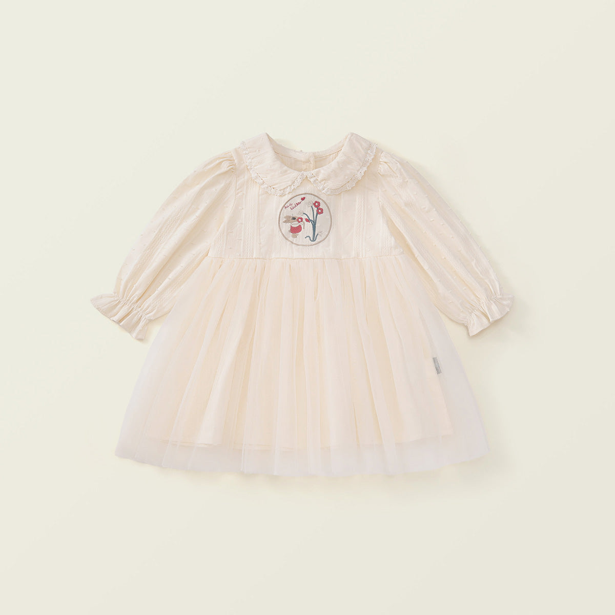 Girl's Embroidered Tulle Dress-K5135587