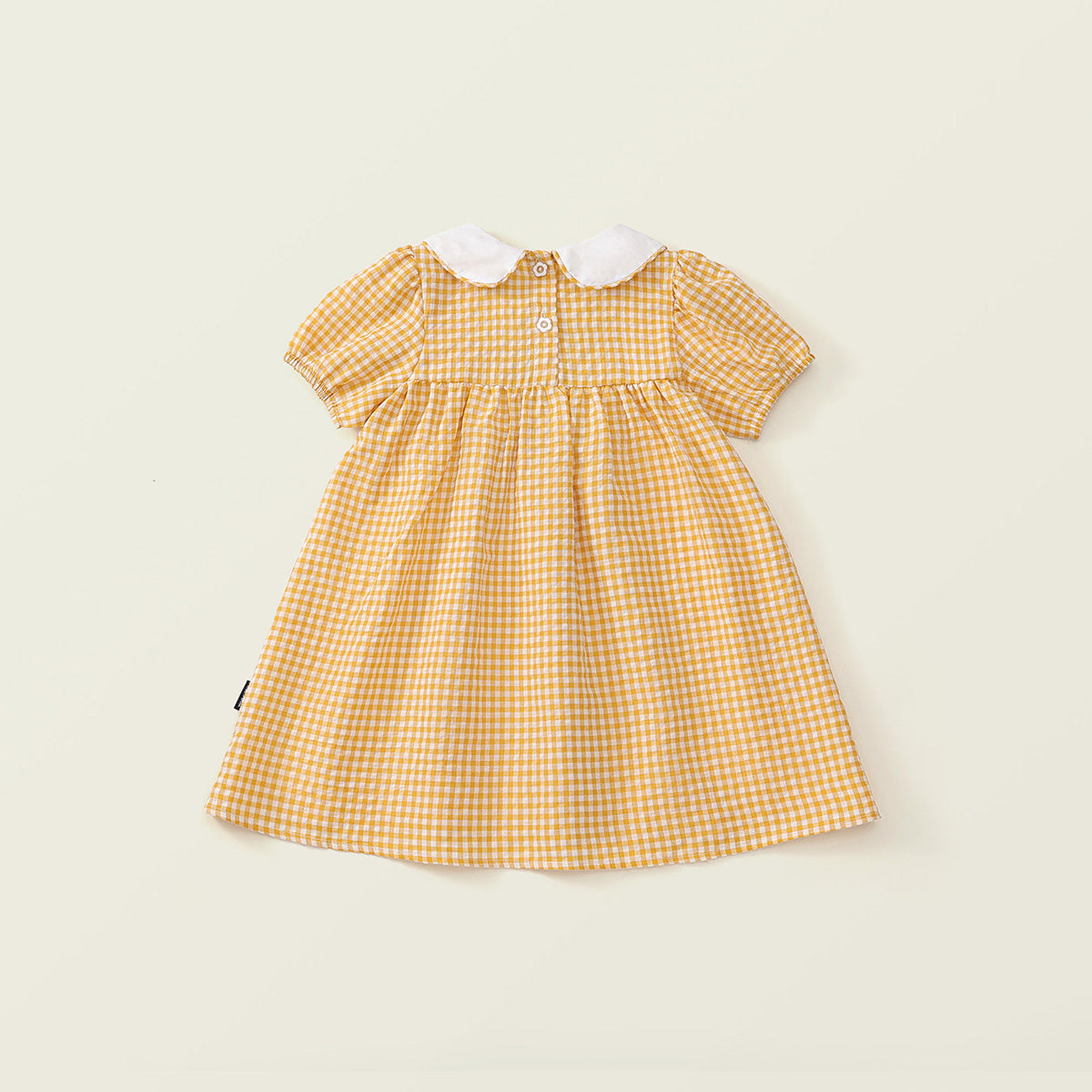 Girl's Yellow Gingham Smock Dress