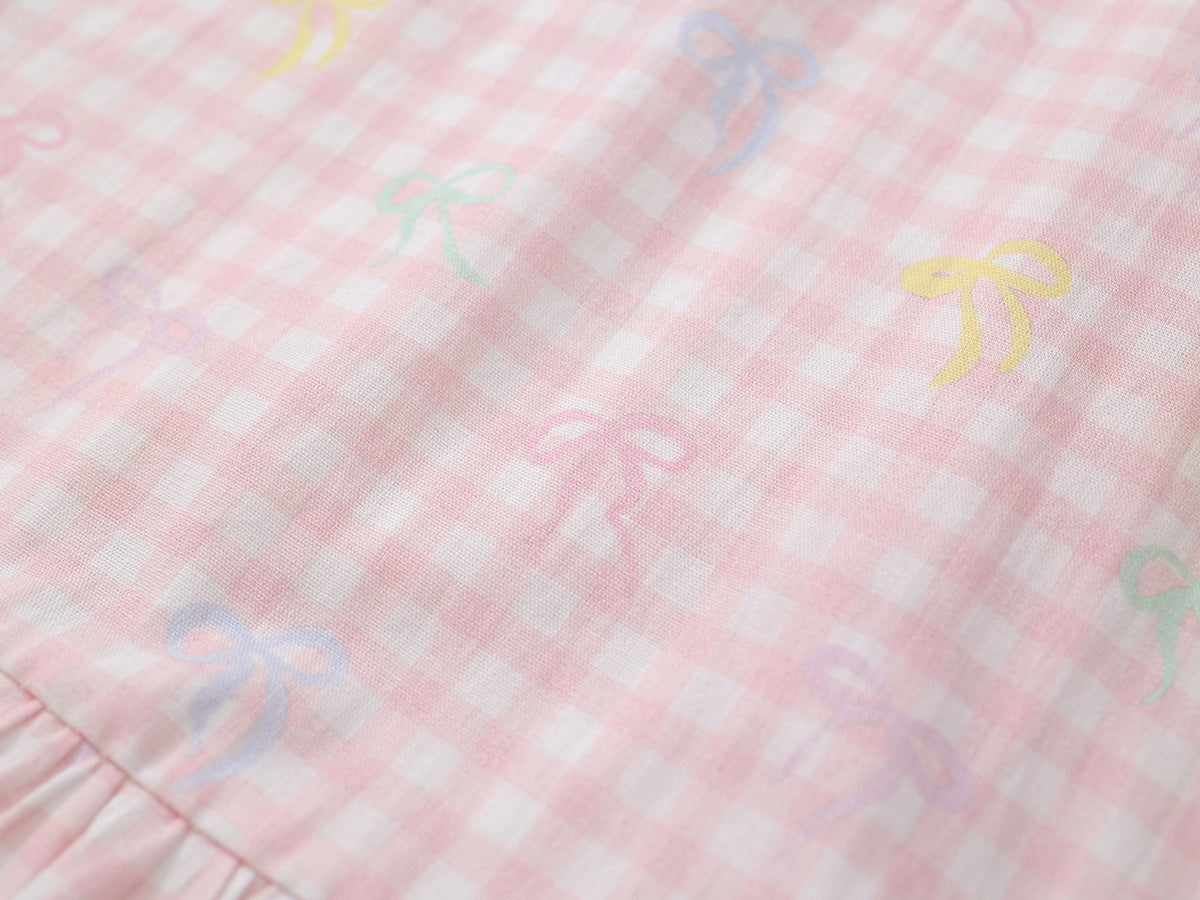 Girl's Bow-Collar Sundress