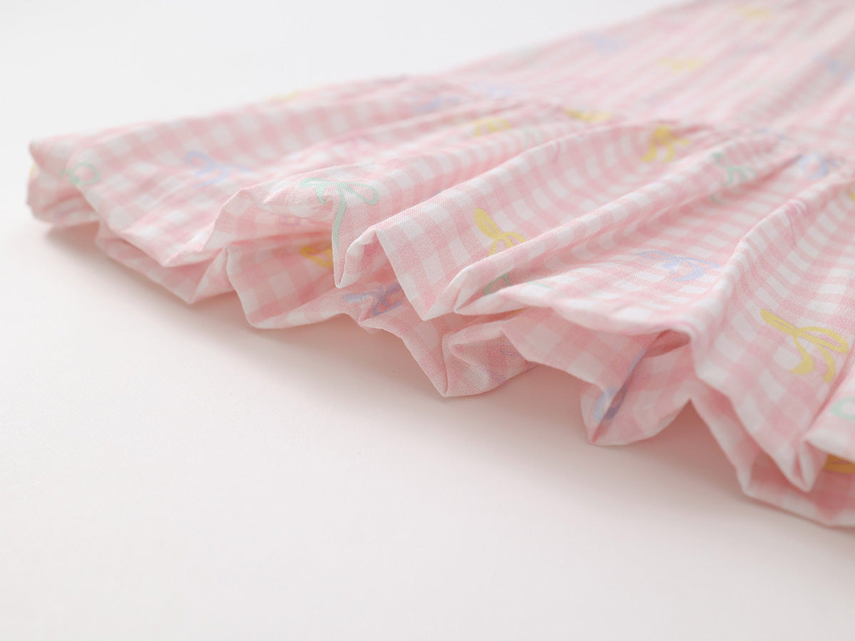 Girl's Bow-Collar Sundress