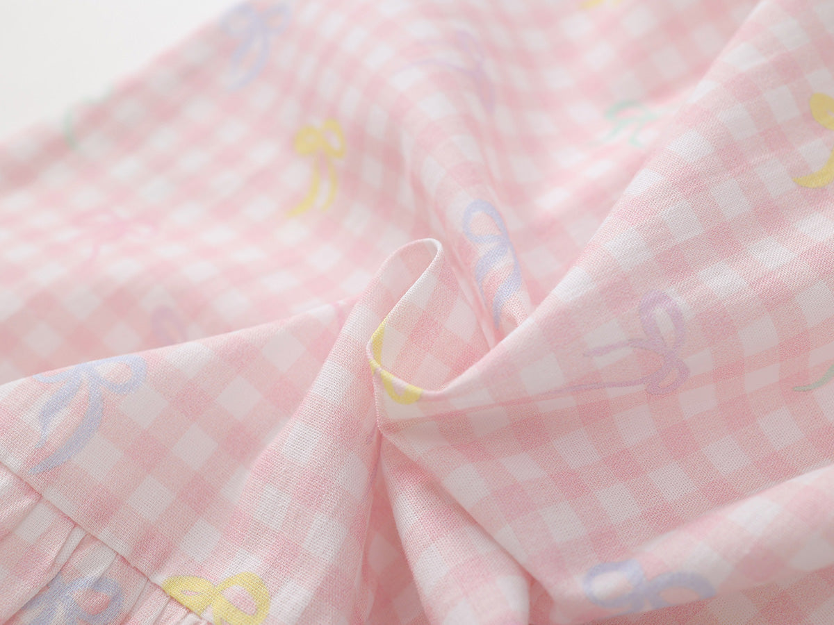 Girl's Bow-Collar Sundress