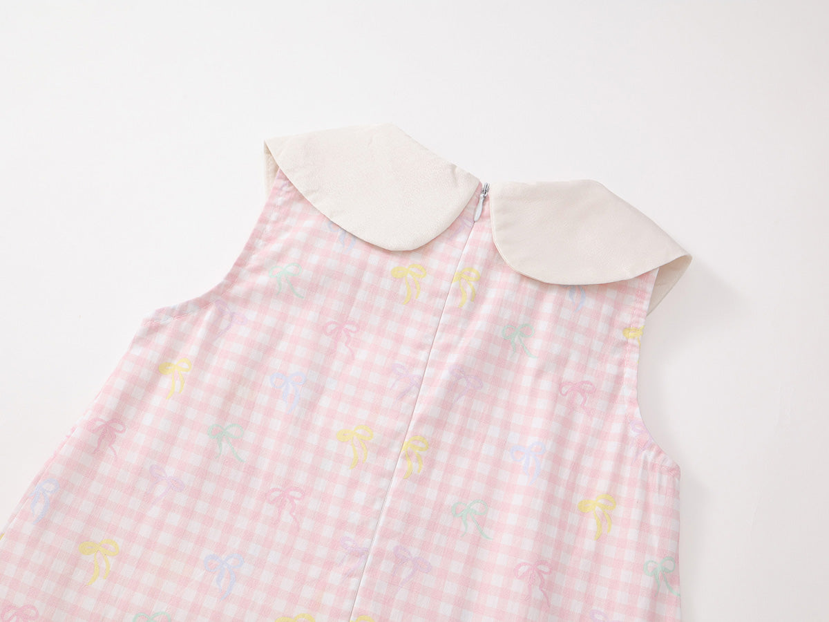Girl's Bow-Collar Sundress