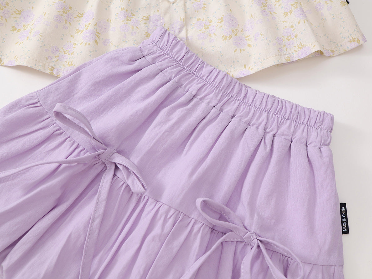 Girl's Floral Two-Piece Set