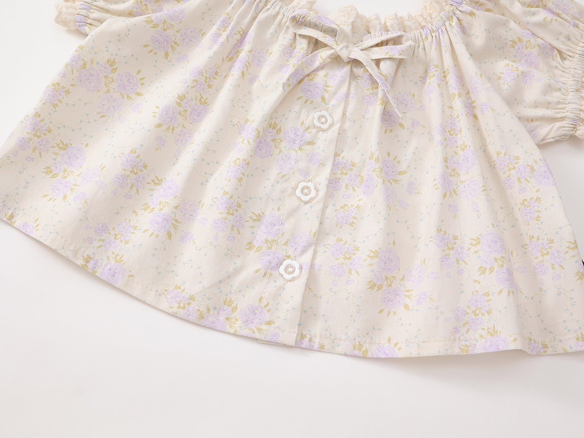 Girl's Floral Two-Piece Set