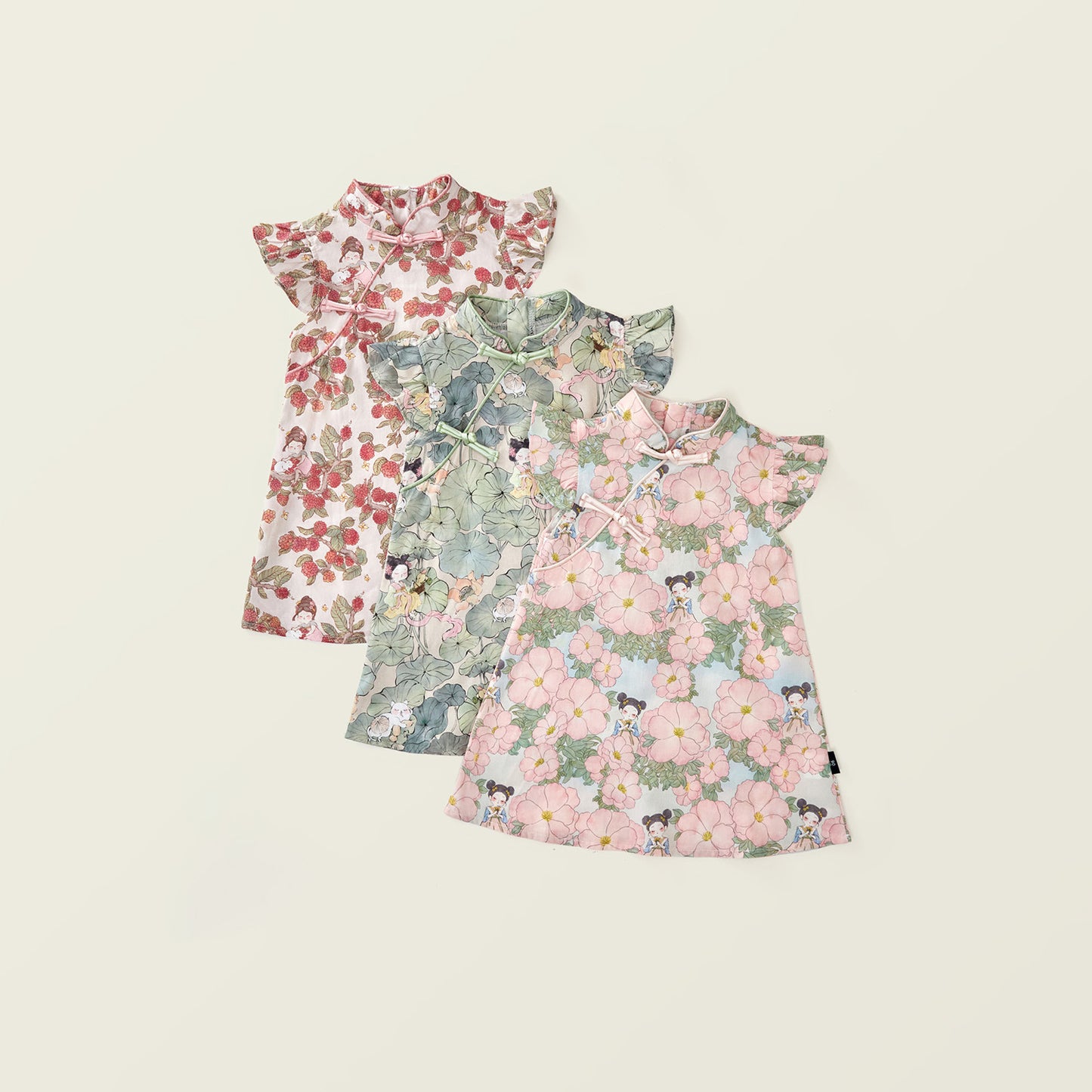 Girl's Chinese-Style Cheongsam Summer Dress