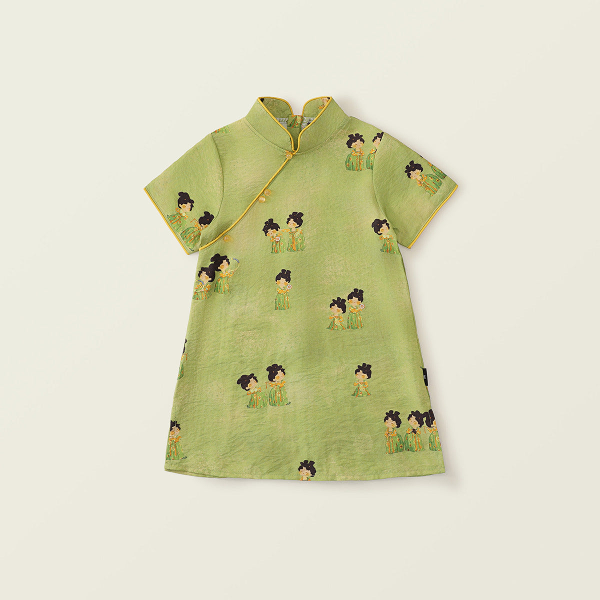 Girl's Elegant Floral Cheongsam/Qipao-Inspired Summer Dress