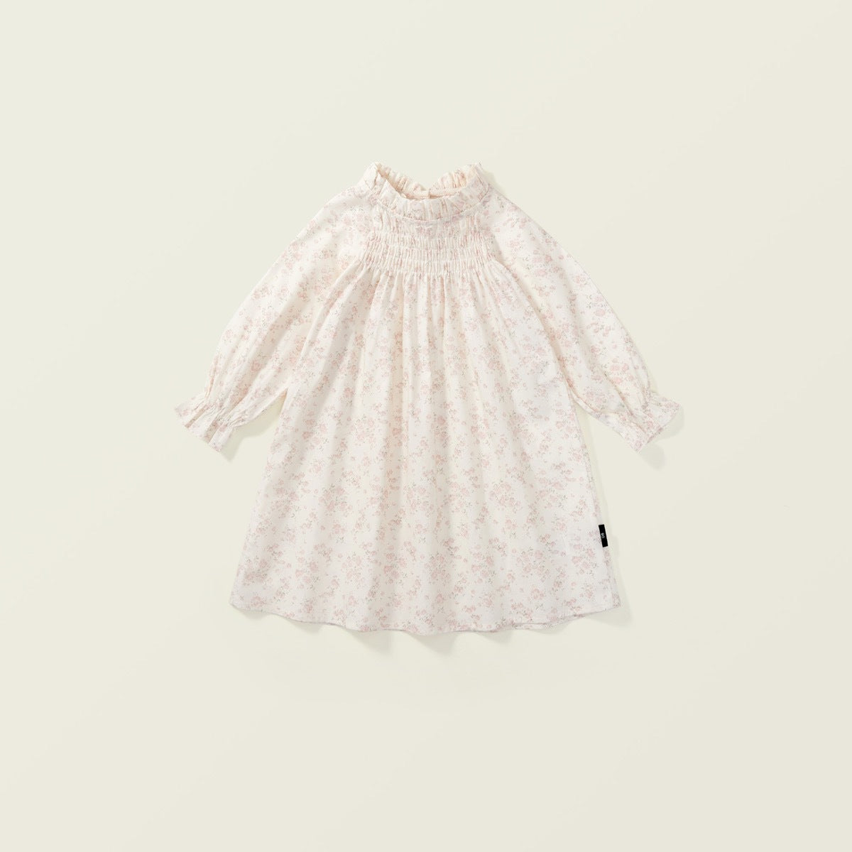 Girl's Ruffle Trim Country-Style Princess Dress with Gathered Sleeves