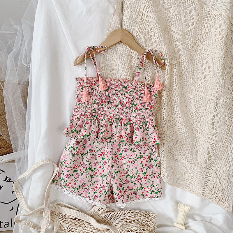 Girls Floral Two-Piece Set