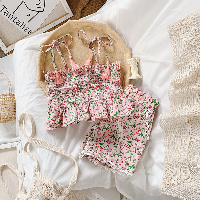 Girls Floral Two-Piece Set