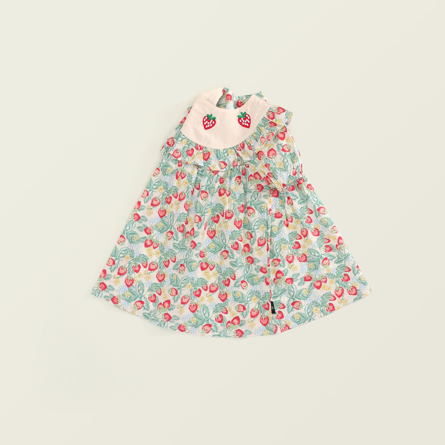 Girls' Strawberry Embroidered Dress