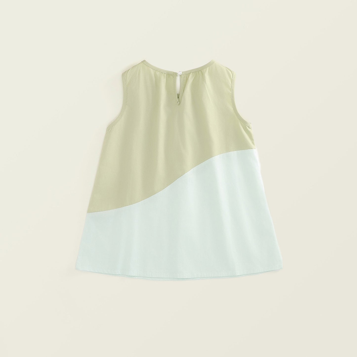 Girl's Sleeveless Patchwork Dress