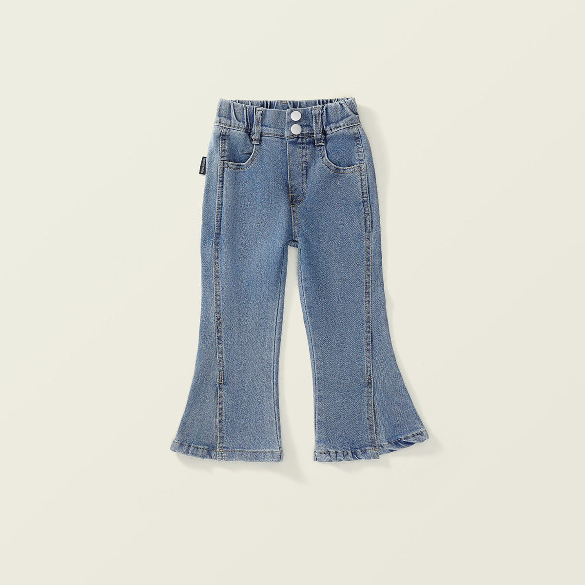 Girls Fit Flare Pants - Korean Style Elastic Long Trousers