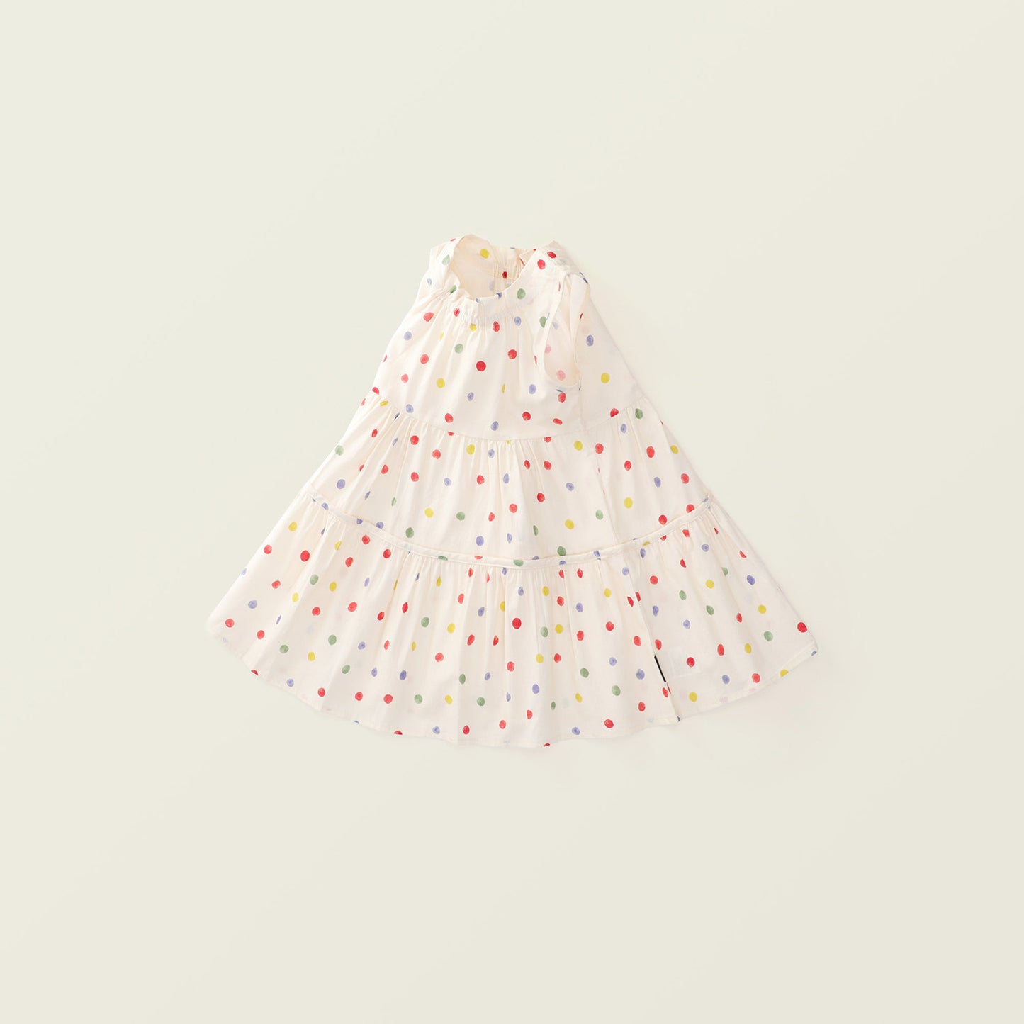 Girl's Colorful Polka Dot Sleeveless Vest Dress