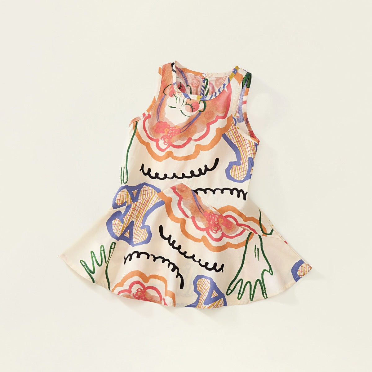 Girls Sleeveless Graffiti Dress