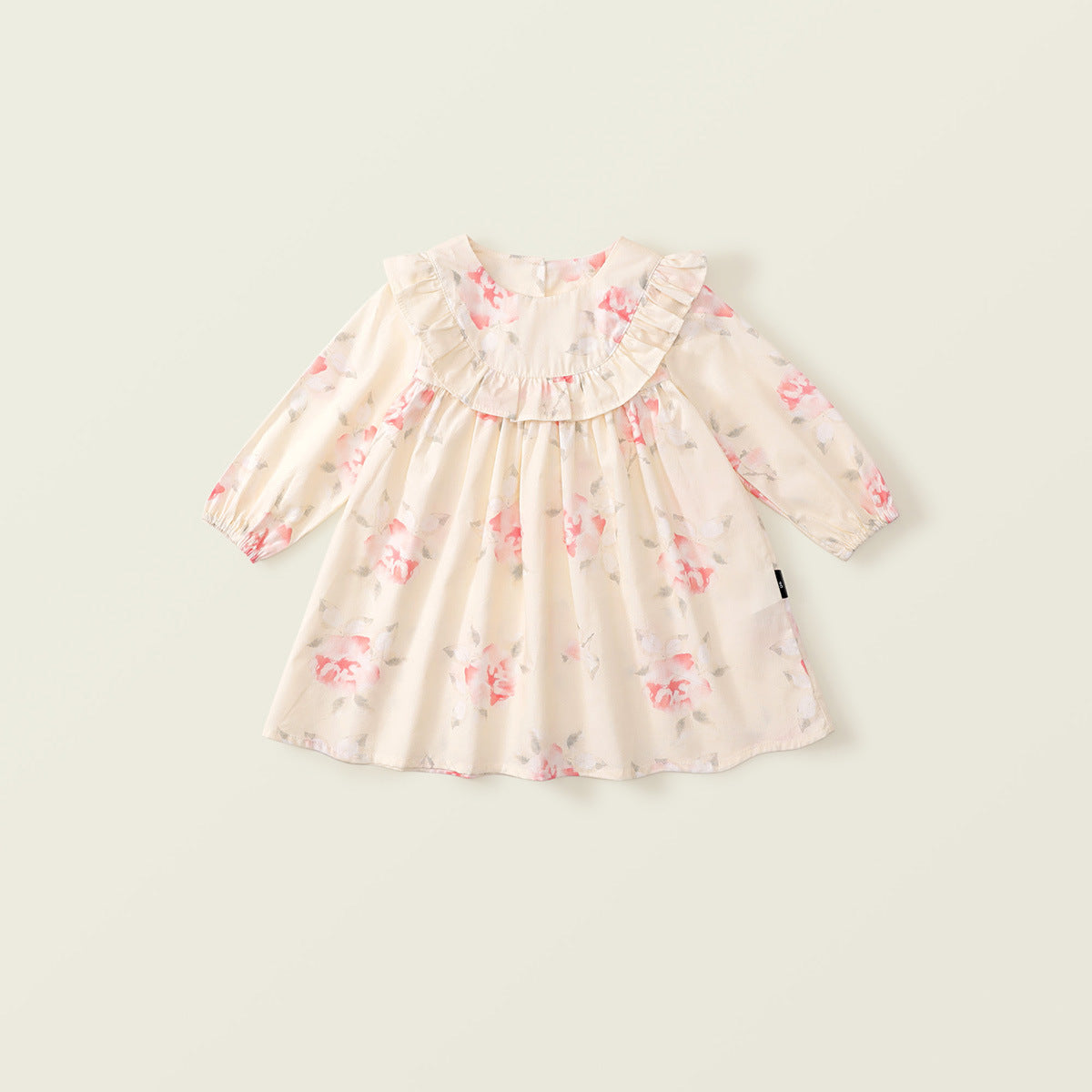 Girl's Floral Long-Sleeve Dress