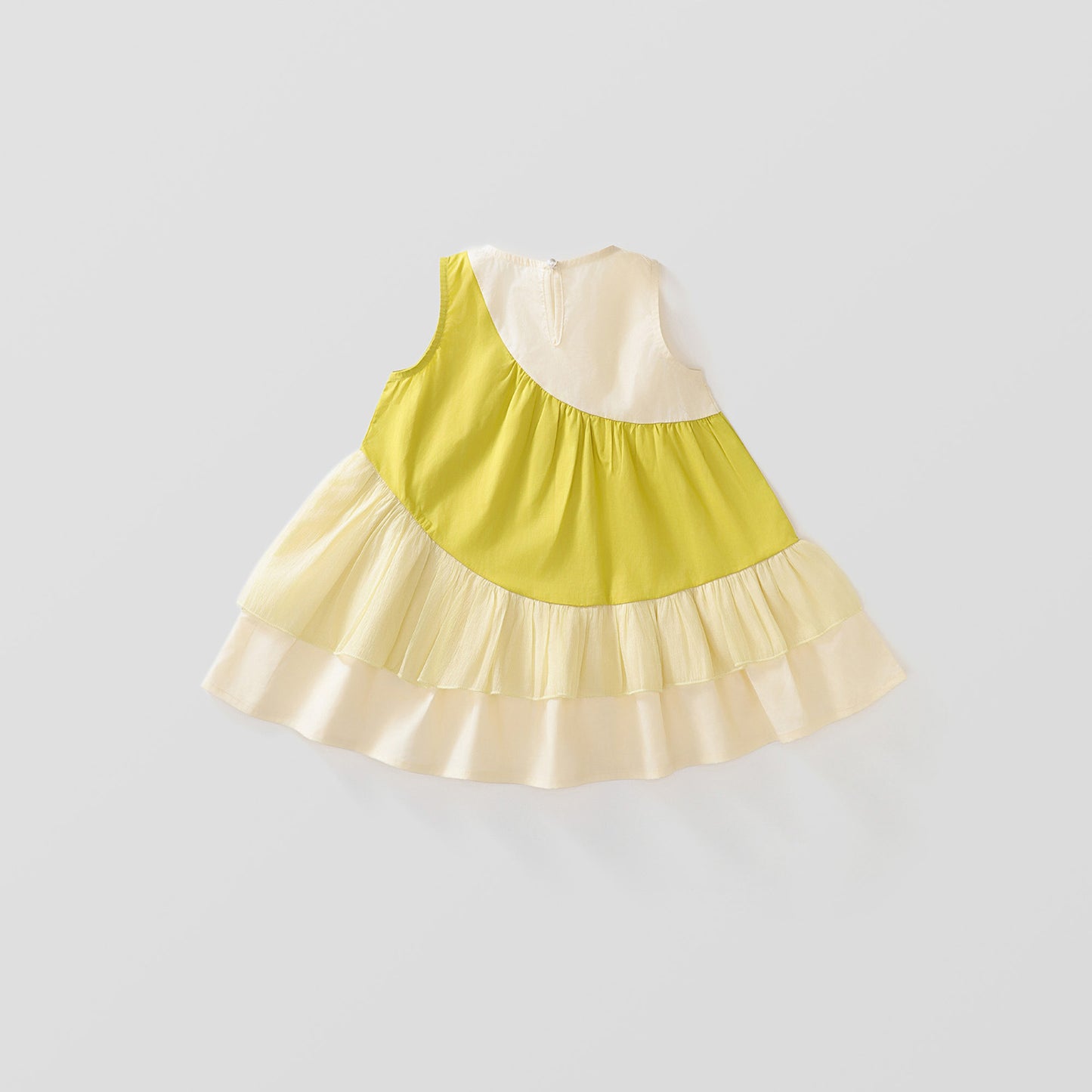 Girls Sleeveless Cotton Patchwork Dress