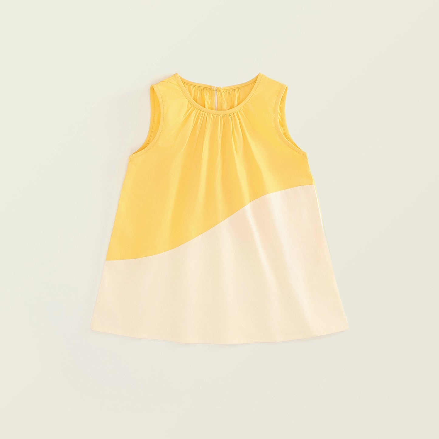 Girl's Sleeveless Patchwork Dress