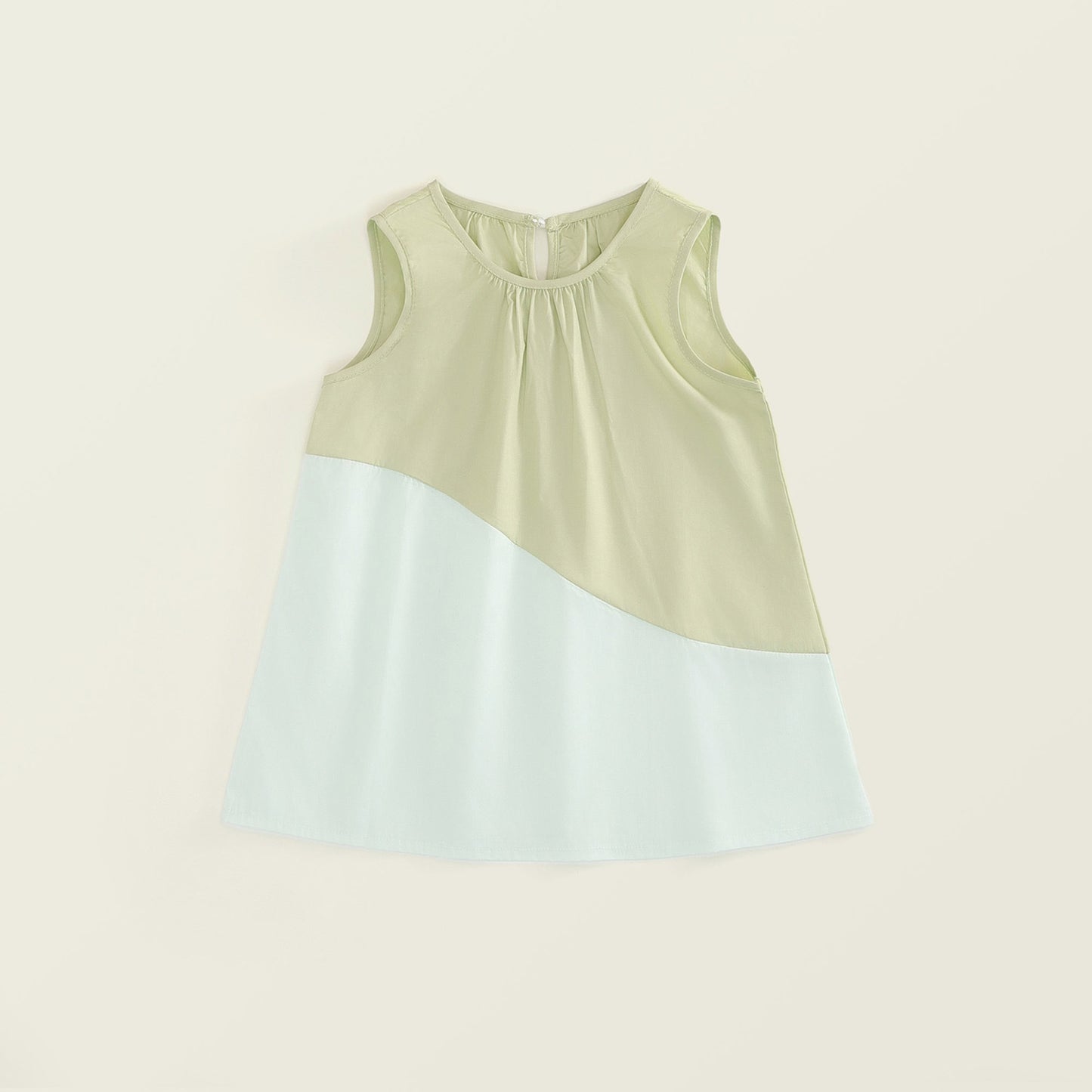 Girl's Sleeveless Patchwork Dress