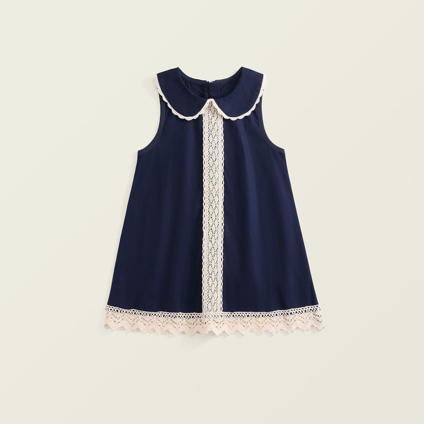 Girls Vintage Lace Sleeveless Dress