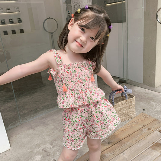 Girls Floral Two-Piece Set