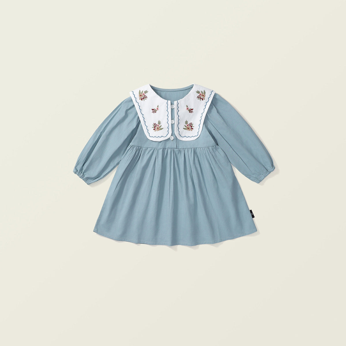 Girls' Embroidered Autumn Dress