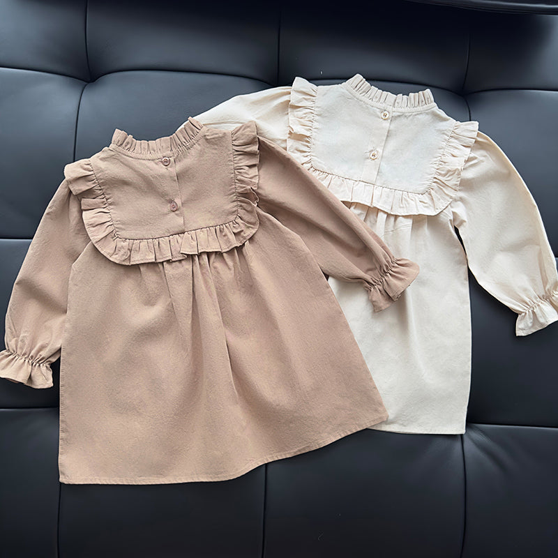 Girls' Embroidered Autumn Dress