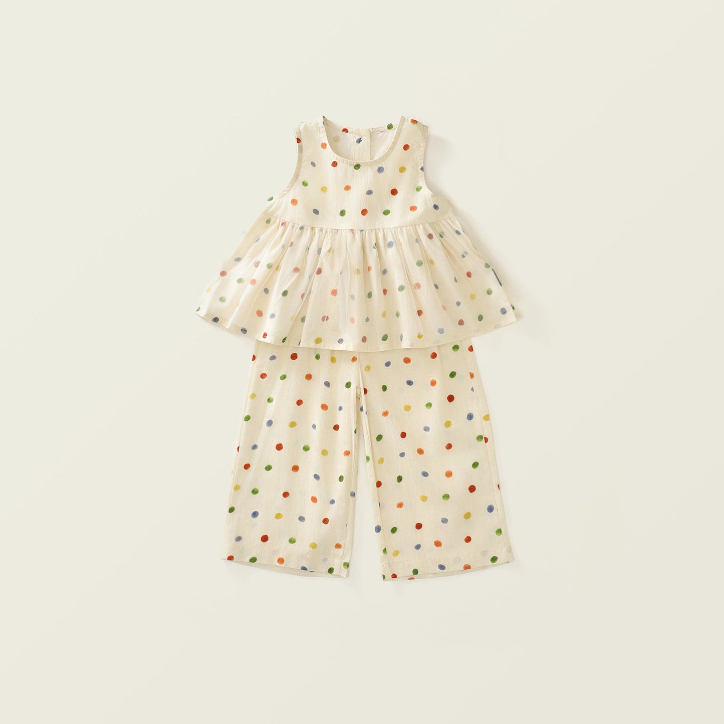 Girls Colorful Polka Dot Summer Set