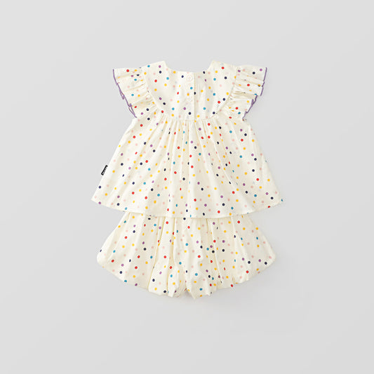 Girl's Baby Korean-Style Embroidered Top & Shorts Set