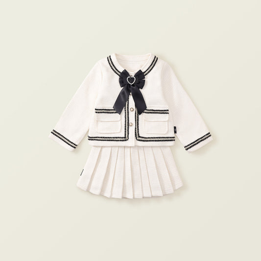 Girl's Autumn New Arrival Chanel-Inspired Two-Piece Set