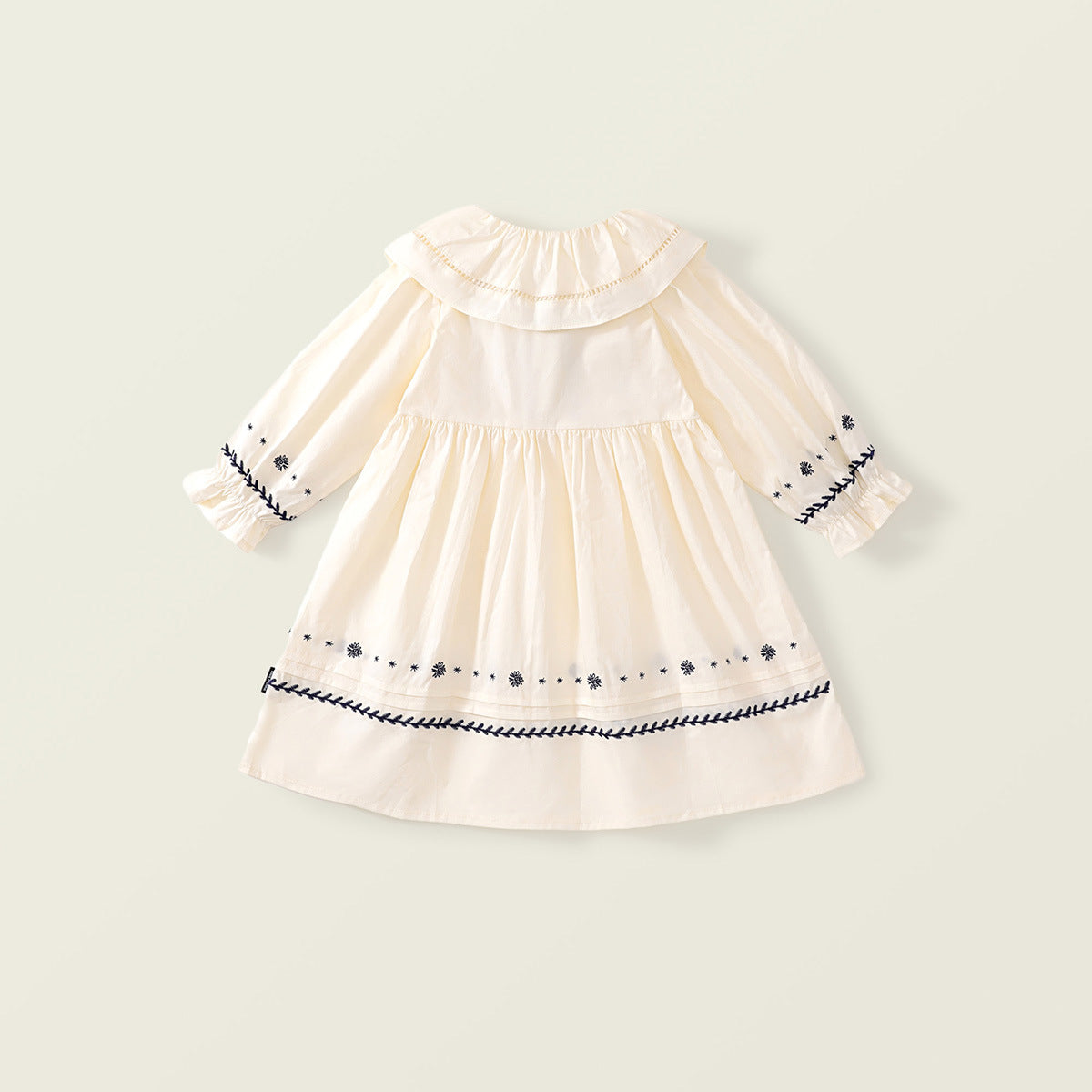 Girl's Vintage Palace-Style Embroidered Dress