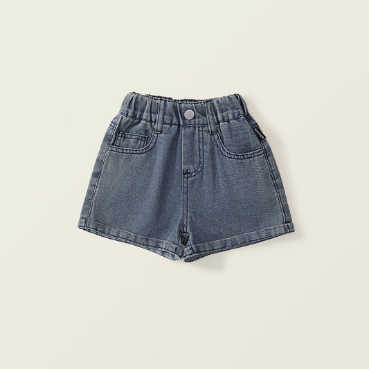 Girl's Washed Soft Denim Shorts - Korean Casual Hot Pants