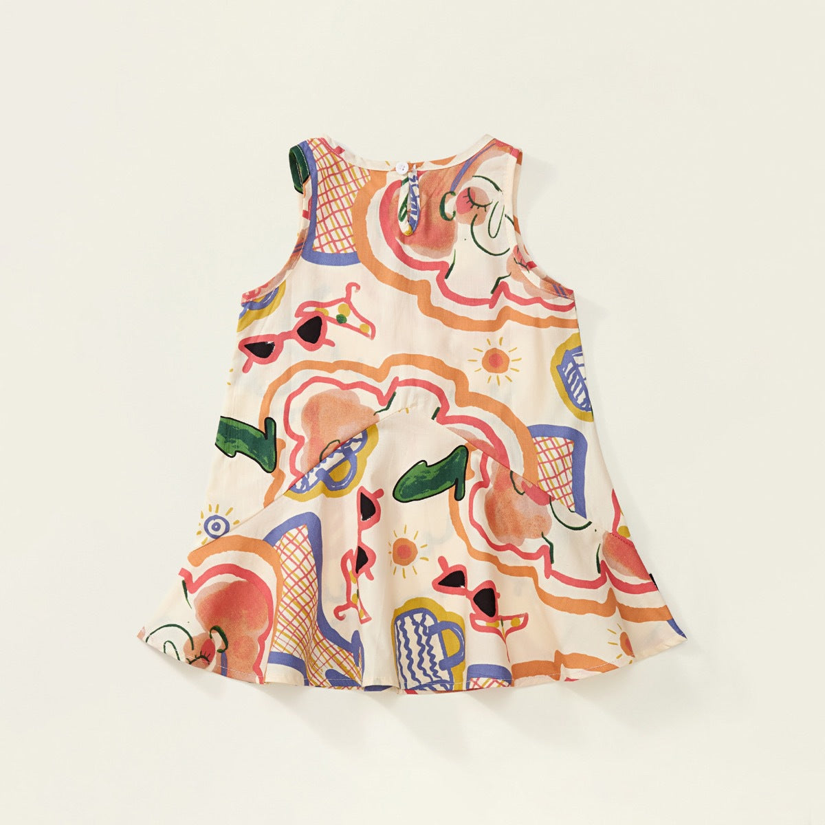 Girls Sleeveless Graffiti Dress