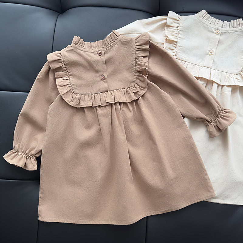 Girls' Embroidered Autumn Dress