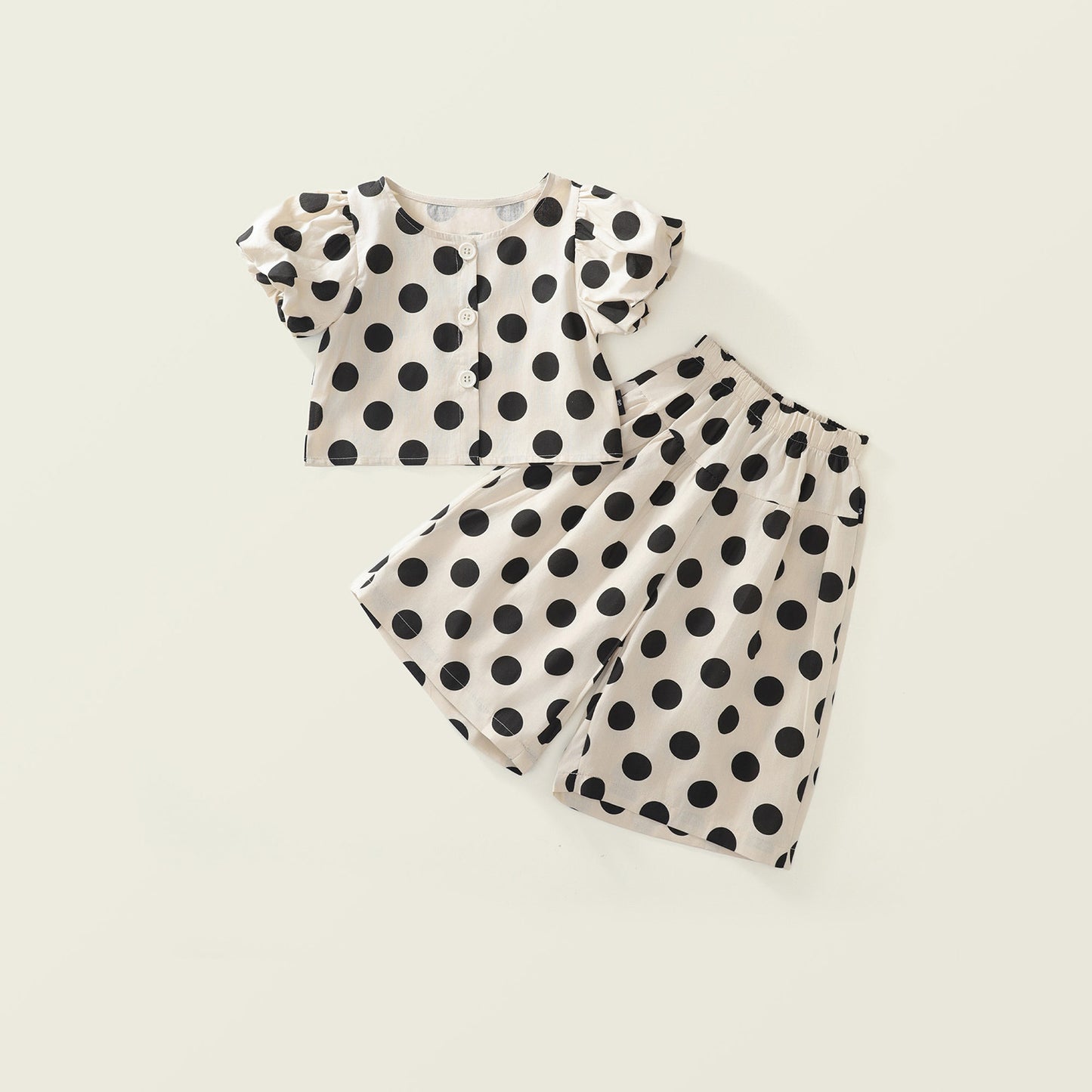 Girl's Summer New Polka Dot Two-Piece Set