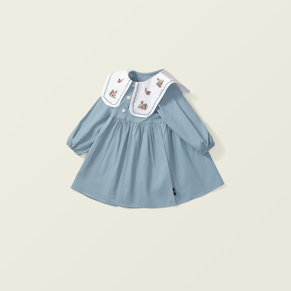 Girls' Embroidered Autumn Dress